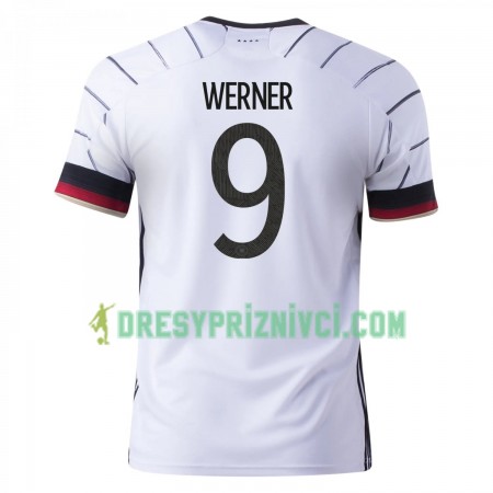 Fotbalové dres Německo TIMO WERNER 9 Domácí ME 2020 Krátký Rukáv